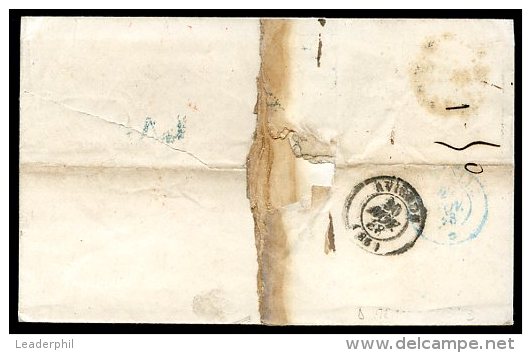 AUSTRIA TO FRANCE "L.A." Prephilatelic Cover 1848 VF - ...-1850 Prefilatelia