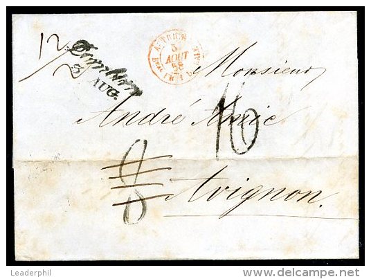 AUSTRIA TO FRANCE BELFORT TO PARIS AMBULANT Prephilatelic Cover 1858, VF - ...-1850 Préphilatélie