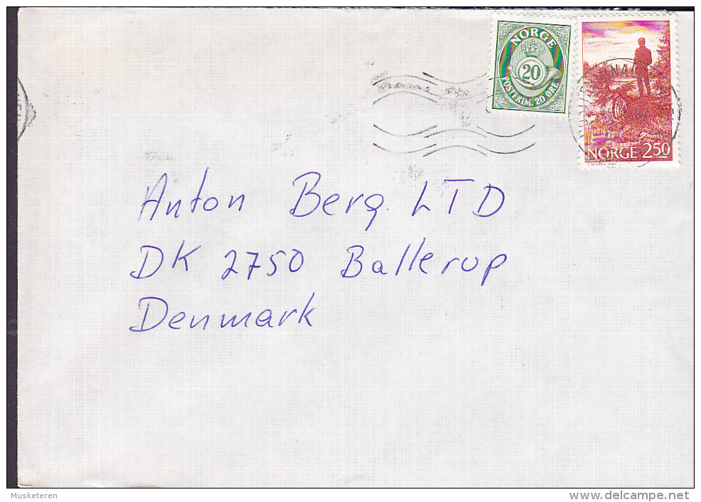 Norway Deluxe BUSTERMINALEN SKIEN 1987 Cover Brief To Denmark - Briefe U. Dokumente