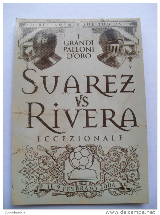 CARTOLINA PROMOCARD N.6050  RIVERA VS SUAREZ - CALCIO GAZZETTA DELLO SPORT I PALLONI D'ORO - Football