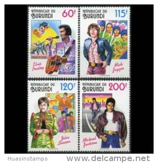 BURUNDI 1994 - Scott# 715-8 Singers-Elvis Etc. Set Of 4 MNH (XN868) - Neufs