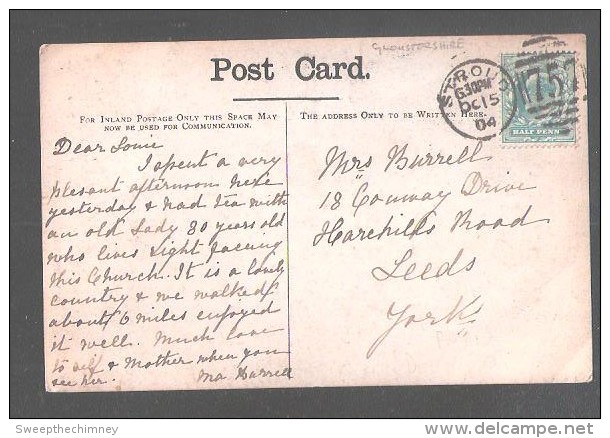 RP Leonard Stanley Church Nr Stroud & Stonehouse Stroud Duplex Postmark 1904 By Benson Of Stroud Gloucestershire - Sonstige & Ohne Zuordnung
