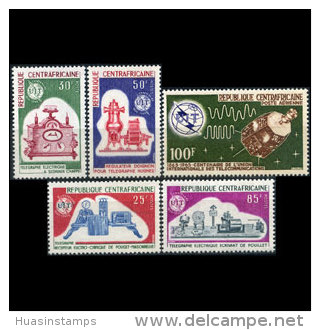 CENTRAL AFRICA 1965 - Scott# 45-8+C29 ITU Cent. Set Of 5 MNH (XL128) - Centrafricaine (République)