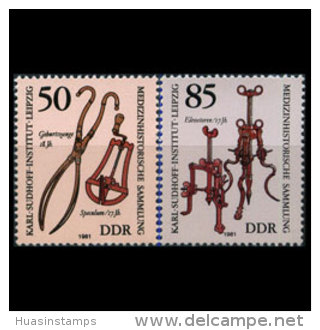 DDR 1981 - Scott# 2217-8 Medical Instruments 50-85p MNH (XR510) - Unused Stamps