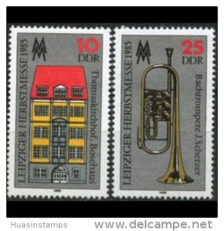 DDR 1985 - Scott# 2492-3 Leipzig Autumn Fair Set Of 2 MNH (XF970) - Unused Stamps