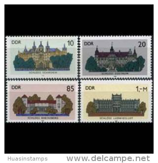 DDR 1986 - Scott# 2555-8 Castles Set Of 4 MNH (XG007) - Unused Stamps