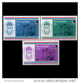 GAMBIA 1977 - Scott# 348-50 Balck Festival Set Of 3 LH (XO944) - Gambia (1965-...)