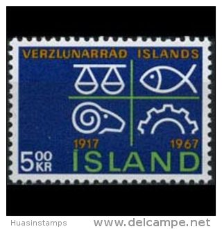 ICELAND 1967 - Scott# 392 Chamber Of Commerce Set Of 1 MNH (XB922) - Nuevos