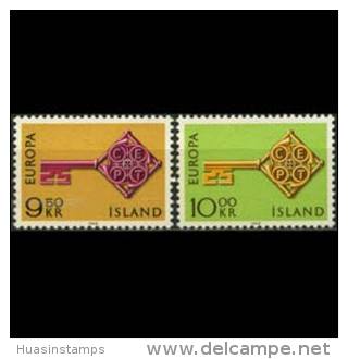 ICELAND 1968 - Scott# 395-6 Europa Set Of 2 LH (XE226) - Ungebraucht