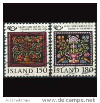 ICELAND 1980 - Scott# 532-3 Cabinet And Cursion Set Of 2 Used (XI983) - Oblitérés
