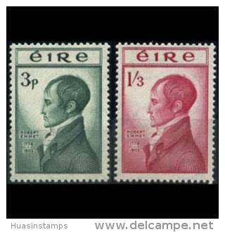IRELAND 1953 - Scott# 149-50 Nationalist R.Emmet Set Of 2 LH (XB964) - Neufs