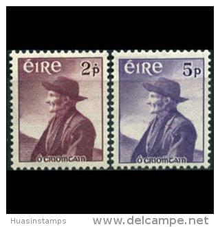 IRELAND 1957 - Scott# 159-60 Author Ocrohan Set Of 2 LH (XB397) - Neufs