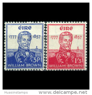 IRELAND 1957 - Scott# 161-2 Adm.W.Brown Set Of 2 LH (XB675) - Ungebraucht