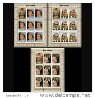 PENRHYN 1973 - Scott# 47a-9a Sheets-Royal Wedding MNH (XM305) - Penrhyn