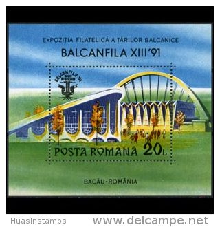 ROMANIA 1991 - Scott# 3690 S/S Sports Center MNH (XG658) - Ongebruikt