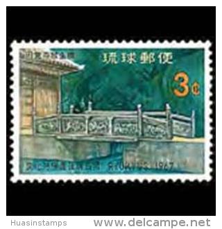 RYUKYU IS. 1967 - Scott# 164 Hojo Bridge Set Of 1 MNH (XE281) - Ryukyu Islands