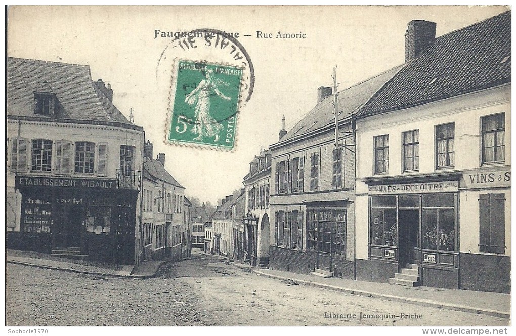 NORD PAS DE CALAIS - 62 - PAS DE CALAIS -FAUQUEMBERGUES - Rue Amoric Commerces - Fauquembergues