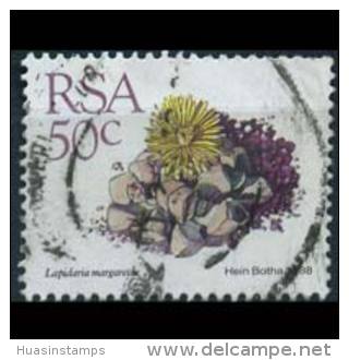 SOUTH AFRICA 1988 - Scott# 749 Succulent Plant 50c Used (XJ684) - Oblitérés