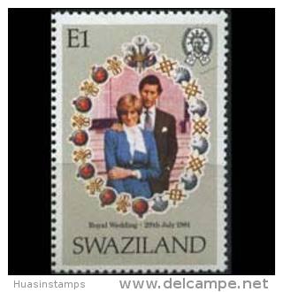 SWAZILAND 1981 - Scott# 384 Royal Wedding 1e MNH (XK539) - Swaziland (1968-...)