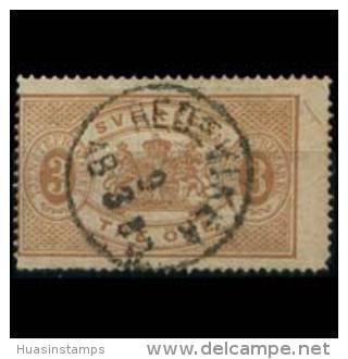 SWEDEN 1874 - Scott# O1 Arms 3o Used (XM726) - Oblitérés