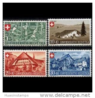 SWITZERLAND 1945 - Scott# B146-9 Farm Houses Set Of 4 MNH (XO236) - Nuovi