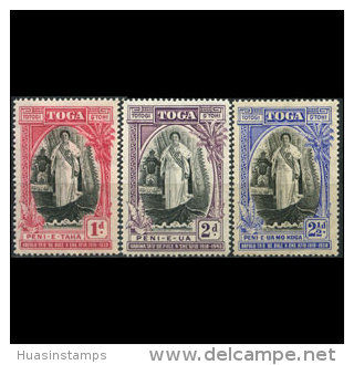 TONGA 1938 - Scott# 70-2 Queen Salote Set Of 3 LH (XR674) - Tonga (1970-...)