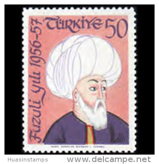 TURKEY 1957 - Scott# 1258 Poet Fuzuli Set Of 1 LH (XP378) - Unused Stamps