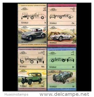 TUVALU 1984 - Scott# 271-4 Automobiles Specimen Set Of 8 MNH (XN966) - Tuvalu