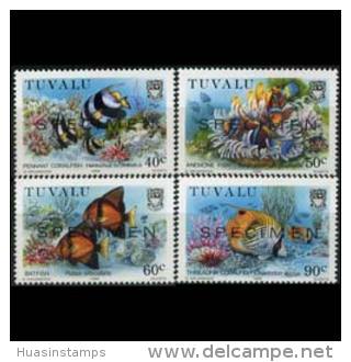 TUVALU 1989 - Scott# 524-7 Marine Life Specimen Set Of 4 MNH (XP371) - Tuvalu (fr. Elliceinseln)