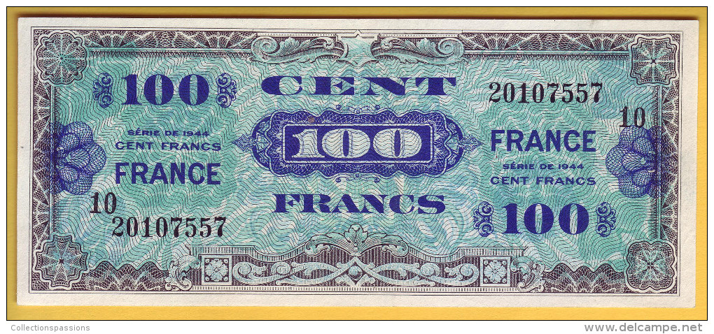 BILLET FRANCAIS - BILLET DU TRESOR - 100 Francs (verso France) - - 1945 Verso France