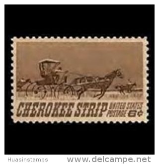 U.S.A. 1968 - Scott# 1360 Cherokee Strip-Wagon Set Of 1 MNH (XK526) - Nuovi