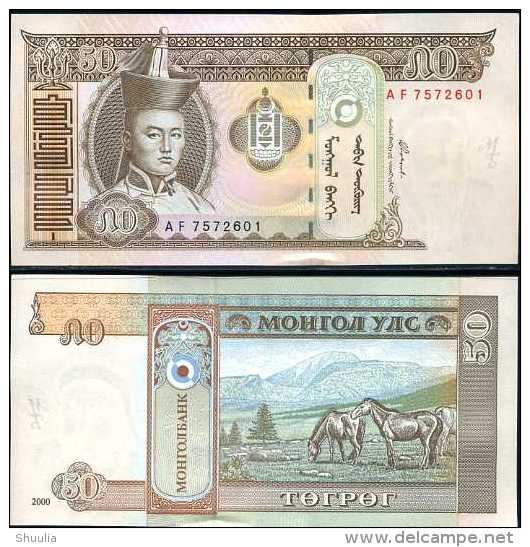 Mongolia 50 Tugrik 2000 Pick 64 UNC - Mongolia