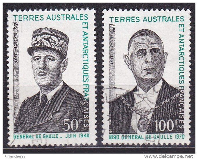 TAAF - N° 46 Et 47 Oblitérés - Cote 45 Euros - Prix De Départ 15 Euros - Used Stamps