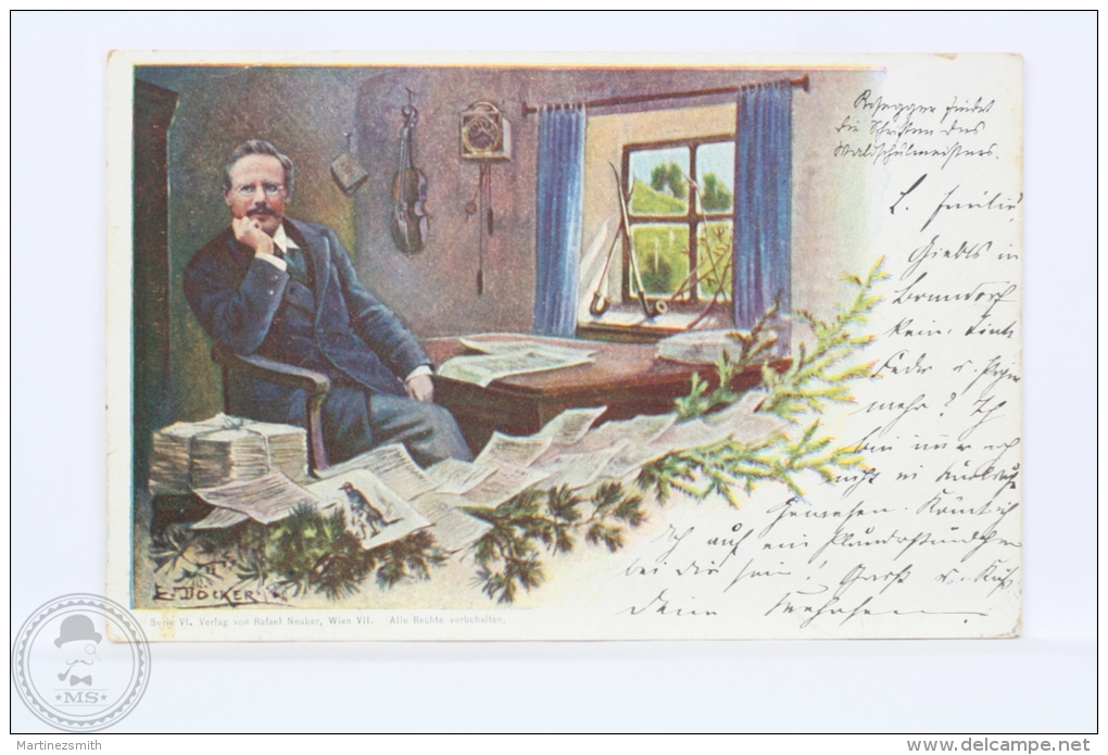 Old 1902 Austria  Illustrated Postcard - Signed By The Artist E. Döcker - Wien VII - Posted - Otros & Sin Clasificación