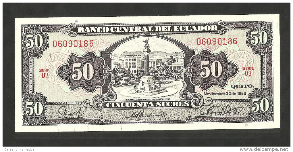 [NC] ECUADOR - BANCO CENTRAL Del ECUADOR - 50 SUCRES (1988) - Ecuador