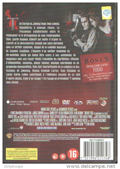 SWEENEY TODD - DVD - Tim BURTON - Johnny DEPP - Comedias Musicales