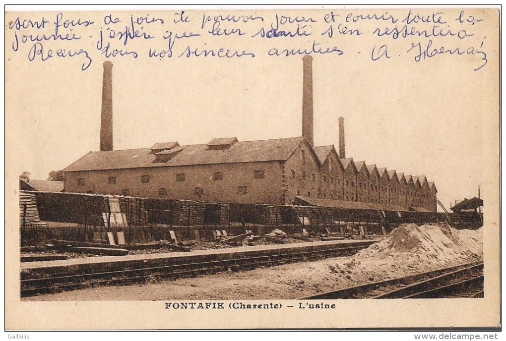 CPA RARE FONTAFIE L'USINE  CHARENTE - Autres & Non Classés