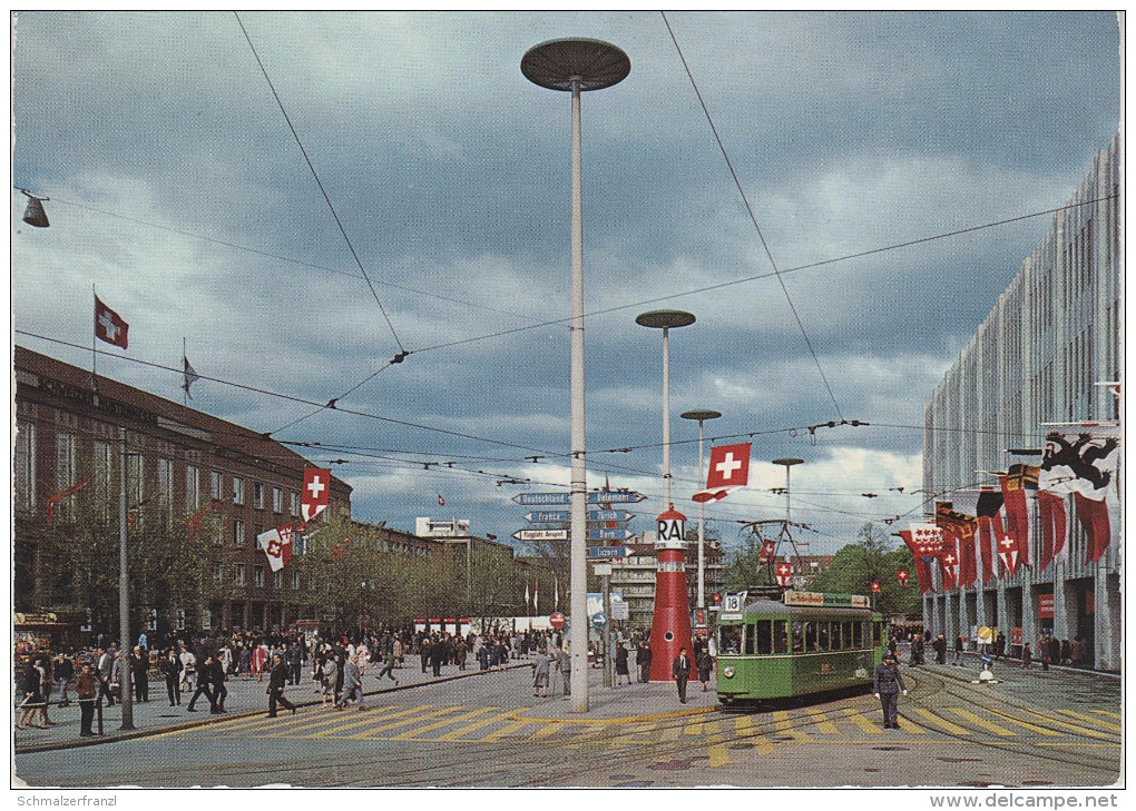 AK Basel Basle Schweizer Mustermesse Strassenbahn Messe Schweiz Swiss Industries Fair Foire Suisse - Basilea