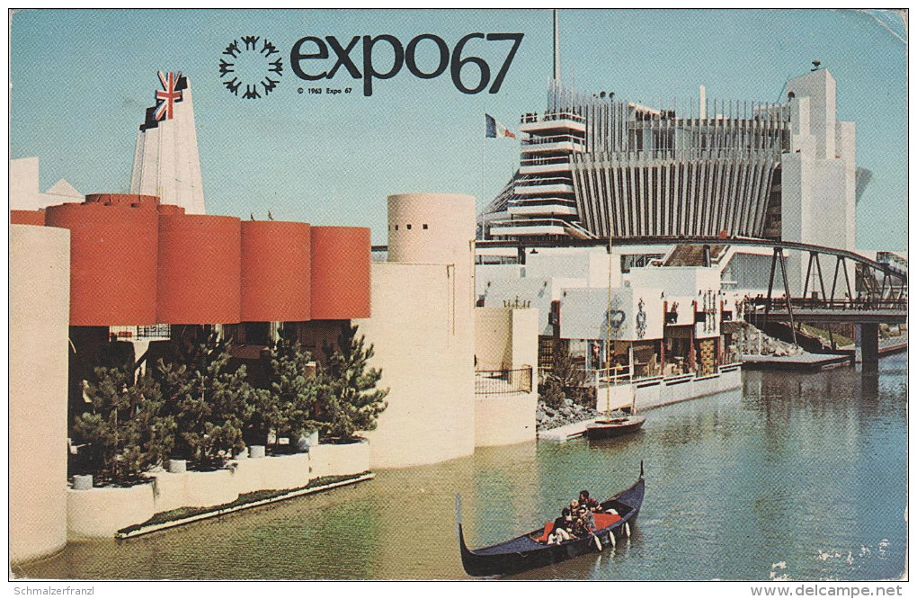 AK Montreal Expo 67 1967 Exposition Tour De Gondole Sur L´ Ile Notre Dame Pavillon Monaco Haiti France Kanada Canada - Montreal