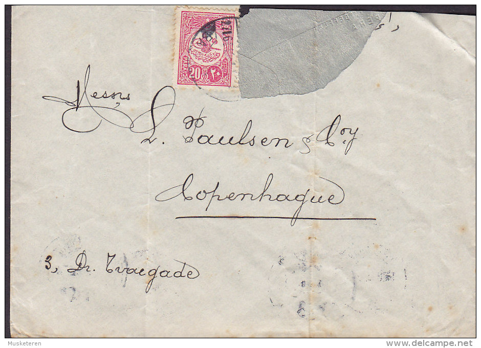 Turkey GRÉGOIRE J. HILIADIS & Cie, PANDERMA 192? Cover Lettera To Denmark (2 Scans) - Covers & Documents