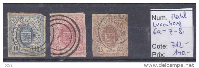LOT NUM 6a-7-8- EN L´ETAT-COTE 712.--CHF - 1859-1880 Wappen & Heraldik
