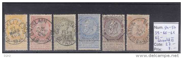 LEOPOLD-TABS-BILINGUE- LOT -COTE 27CHF - 1883 Leopold II