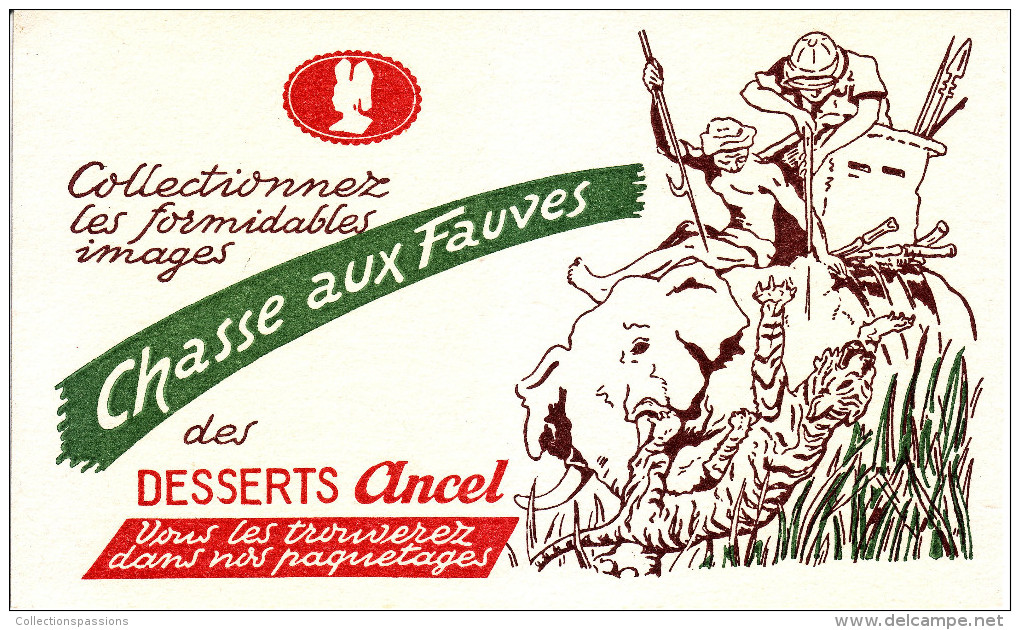 Buvard : Chasse Aux Fauves Des Desserts Ancel - NEUF - - Koek & Snoep