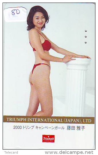 Télécarte Japon * Lingerie Erotique Femme TRIUMPH (80) Dessous * EROTIC Girl Japan Phonecard * EROTIK * Germany * Mode - Moda