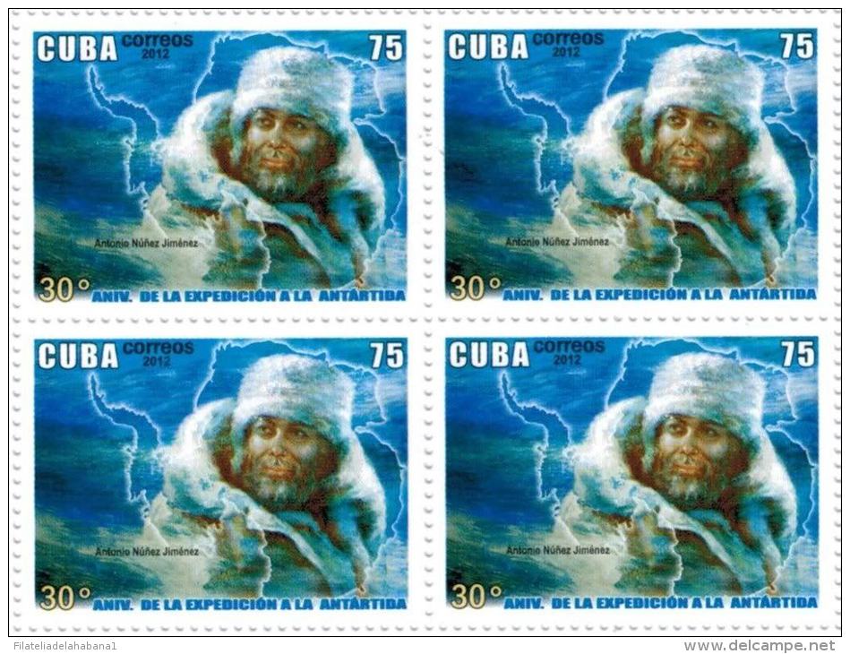 2012.383 CUBA 2012 MNH ANTARTIC ANTARTIDA. ANTONIO NUÑEZ. POLAR. BLOCK 4 - Neufs