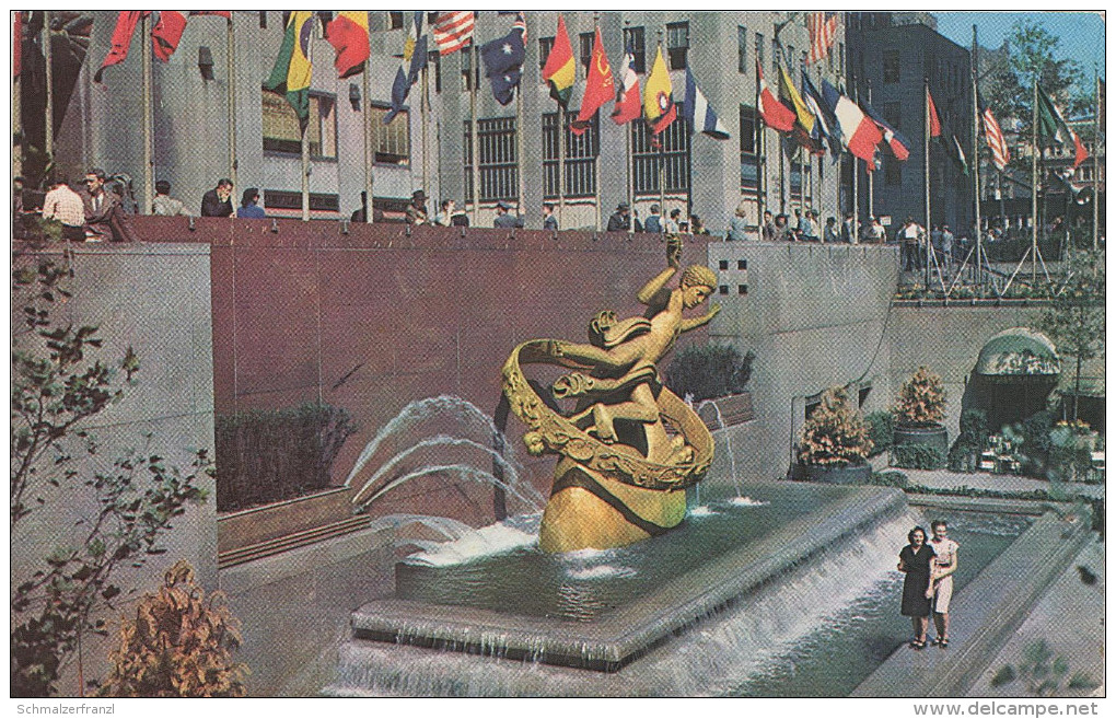 AK New York Prometheus Statue Rockefeller Center Manhattan United States USA - Manhattan