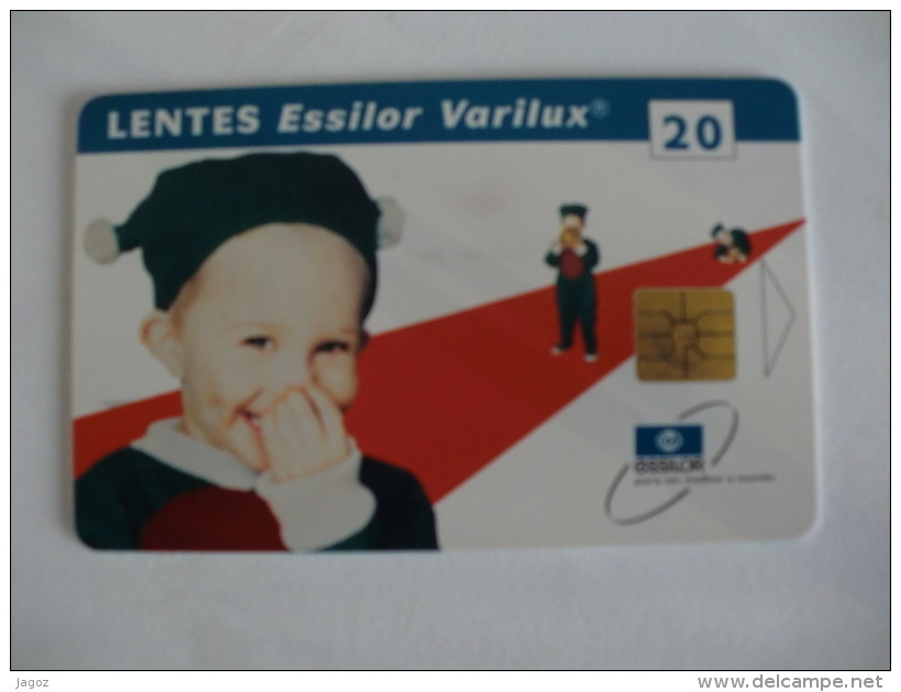 Phonecard/ Telécarte Telecom  Lentes Essilor Varilux - 20 Impulsos Portugal Tirage 8000 Ex. - Portugal