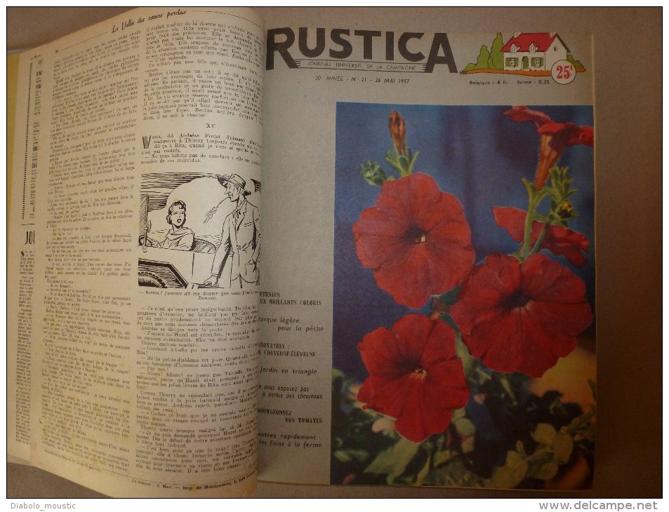 Rare ALBUM de 16 revues RUSTICA année 1957, Etat superbe