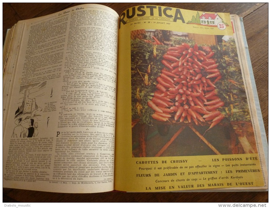 Rare ALBUM de 16 revues RUSTICA année 1957, Etat superbe