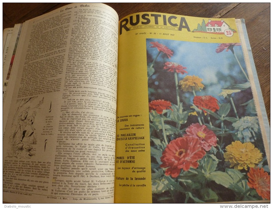 Rare ALBUM de 16 revues RUSTICA année 1957, Etat superbe